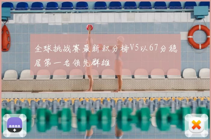 全球挑战赛最新积分榜V5以67分稳居第一名领先群雄