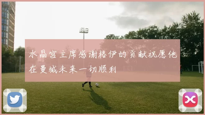 水晶宫主席感谢格伊的贡献祝愿他在曼城未来一切顺利