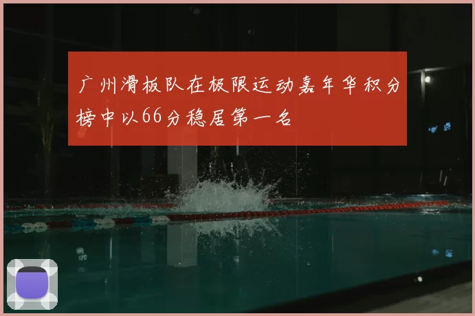 广州滑板队在极限运动嘉年华积分榜中以66分稳居第一名