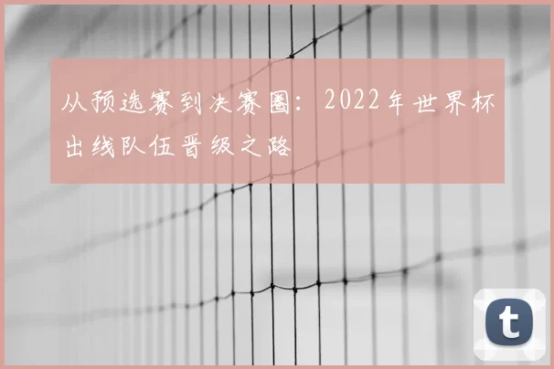 从预选赛到决赛圈:2022年世界杯出线队伍晋级之路